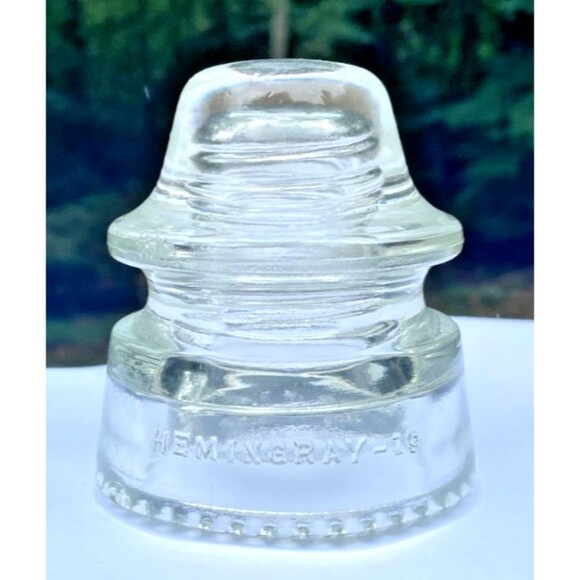 Vintage Hemingray 19 Glass Insulator CD 163 RDP Clear (1950) MINT Condition - Picture 1 of 8